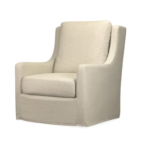 Spectra Home Myles Windfield Natural Slipcovered Swivel Chair