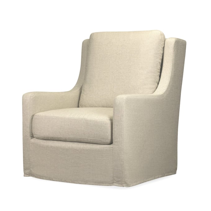 Spectra Home Myles Windfield Natural Slipcovered Swivel Chair SPH-Myles-SLPCVR-SWLCH-WN