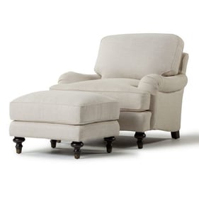 Spectra Home Sloane Tribecca Natural Chair and Ottoman Set