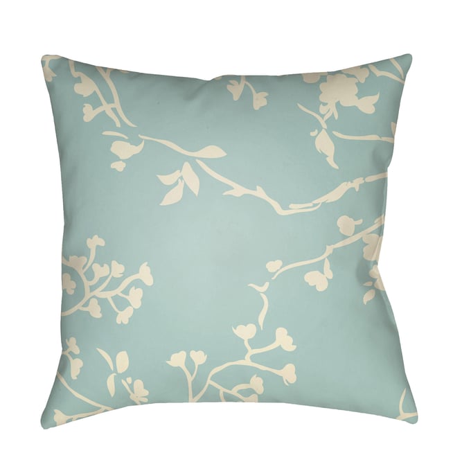 Chinoiserie Pillow / Aqua Orange 20x20 / 20x20 Cushion Cover