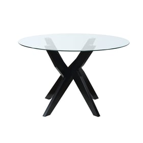 Steve Silver Amalie Black Round Dining Table