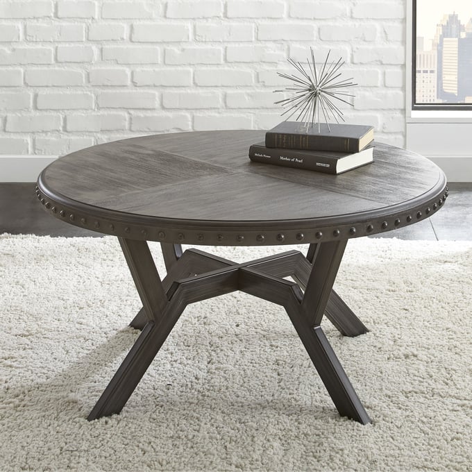 Steve Silver Alamo Gray Round Cocktail Table SSF-AL700C