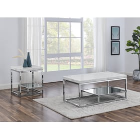 Steve Silver Aston White 3pc Coffee Table Set