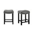 Aspen Gray PU Counter Stool