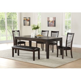 Steve Silver Ally Antique Charcoal 6pc Dining Room Set