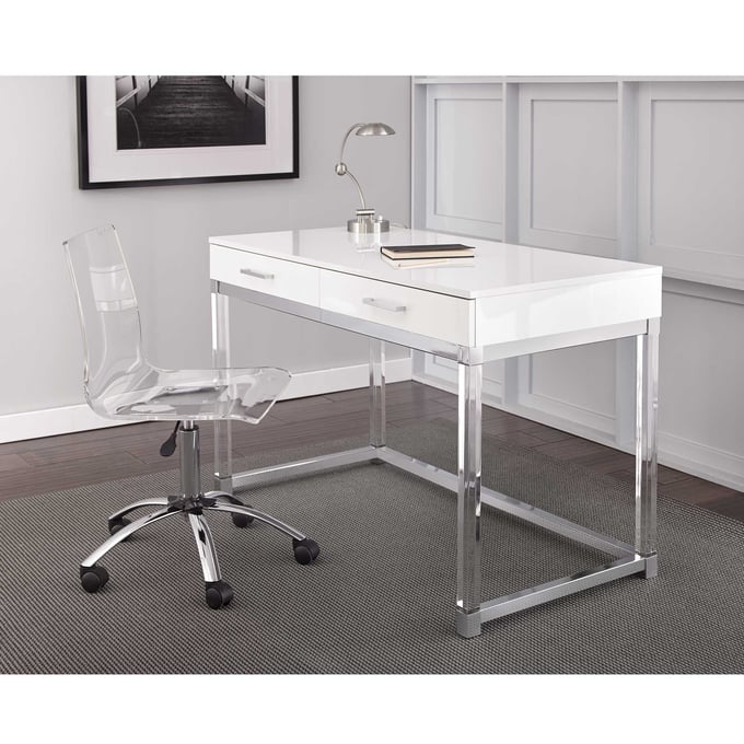 Steve Silver Arthur White 2pc Office Furniture Set SSF-ET200-2PC