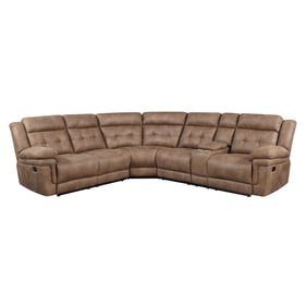 Steve Silver Anastasia Cocoa Fabric 3pc Reclining Sectional