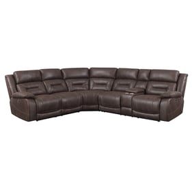 Steve Silver Aria Saddle Brown Fabric 3pc Reclining Sectional