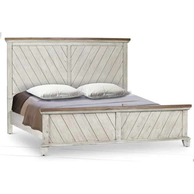 Steve Silver Bear Creek Whitewashed Grey King Bed SSF-BC900-KBED