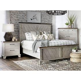 Steve Silver Bear Creek Whitewashed Grey 2pc Bedroom Set with King Bed