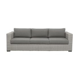 Steve Silver Blakley Light Gray Rattan Sofa