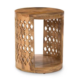 Steve Silver Brinley Natural Brown Round End Table