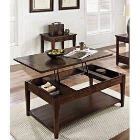 Steve Silver Crestline Mocha Cherry 3pc Coffee Table Set