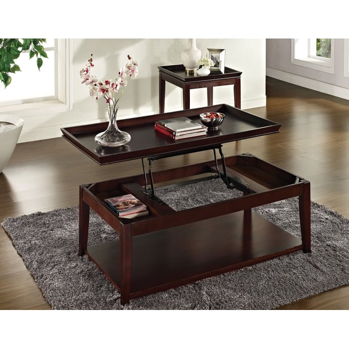 Steve Silver Clemson Merlot Cherry 3pc Coffee Table Set SSF-CL900-OCT-S1