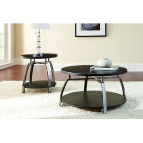 Steve Silver Coham Black Nickel 3pc Coffee Table Set