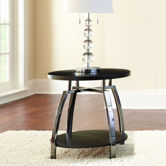 Steve Silver Coham Black Nickel End Table SSF-CM150E