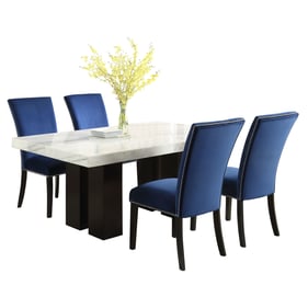 Steve Silver Camila White Blue 5pc Dining Set