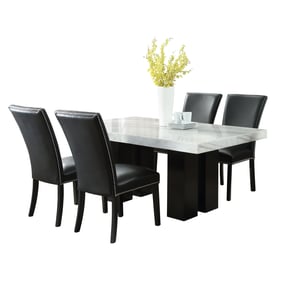 Steve Silver Camila White Black 5pc Dining Set