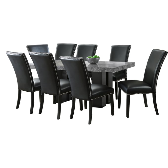 Steve Silver Camila Gray Black 9pc Dining Set SSF-CM420-D9PC-GK