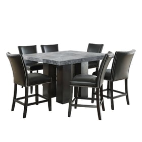 Steve Silver Camila Gray Black 7pc Counter Height Set