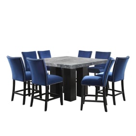 Steve Silver Camila Gray Blue 9pc Counter Height Set