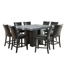 Steve Silver Camila Gray Black 9pc Counter Height Set