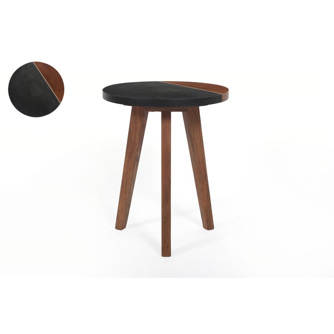 Steve Silver Caspian Brown Round Accent End Table SSF-CP150E