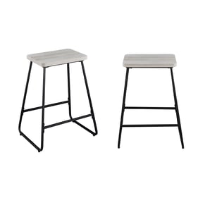 2 Steve Silver Carson Driftwood Counter Stools