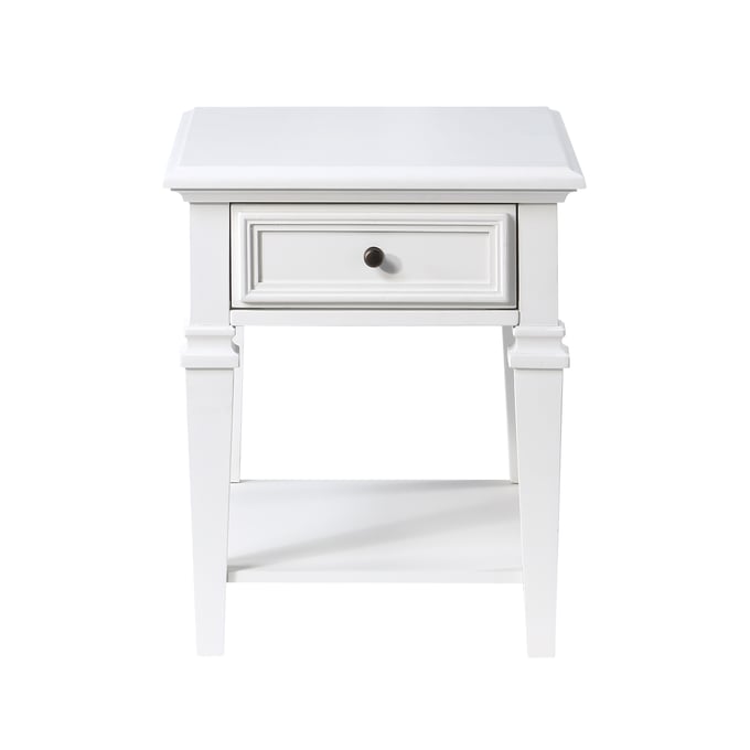 Steve Silver Charlestown White End Table SSF-CT100E