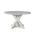 Canova Round Gray Marble Top Dining Table