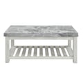 Canova Gray Marble Top Cocktail Table