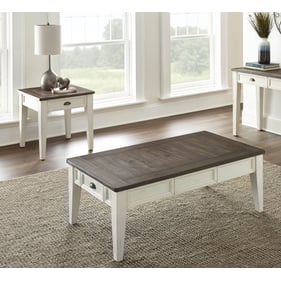 Steve Silver Cayla Antiqued White 3pc Coffee Table Set