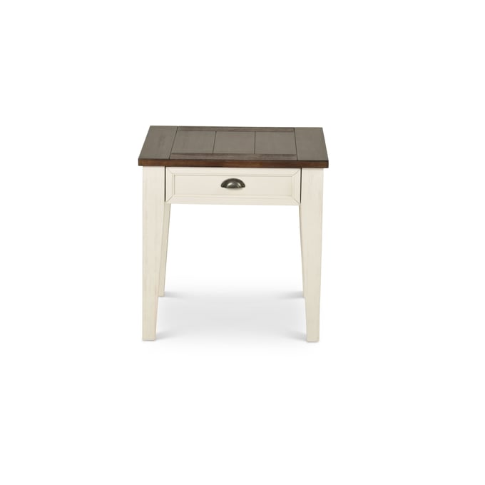 Steve Silver Cayla Antiqued White End Table SSF-CY100EKW