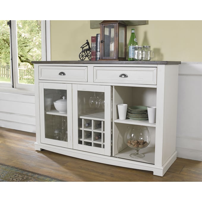 Steve Silver Cayla Ivory Dark Oak Server SSF-CY400SVKW