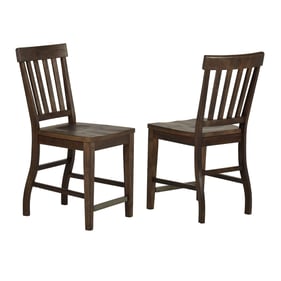 2 Steve Silver Cayla Dark Oak Counter Chairs