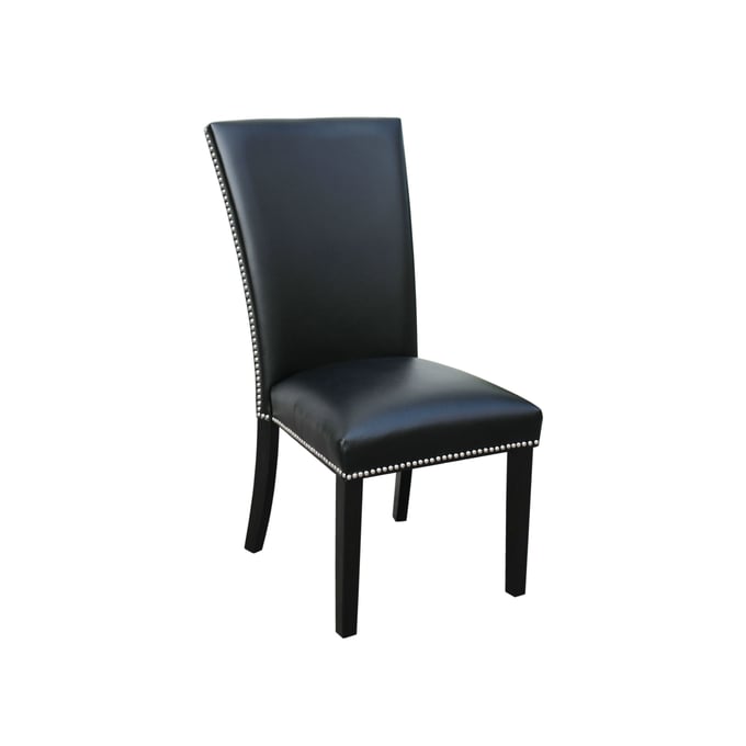 2 Steve Silver Camila Black PU Dining Chairs SSF-CM420SKN