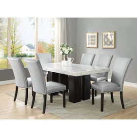 Steve Silver Camila White Rectangle 7pc Dining Set