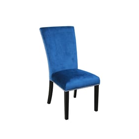 2 Steve Silver Camila Blue Velvet Dining Chairs