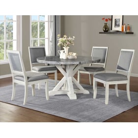 Steve Silver Canova Gray Round 5pc Dining Room Set