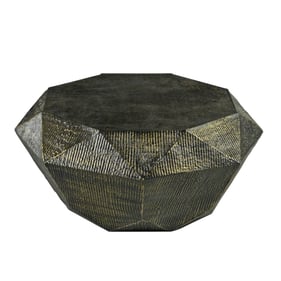 Steve Silver Donato Antiqued Brass Octagon Cocktail Table