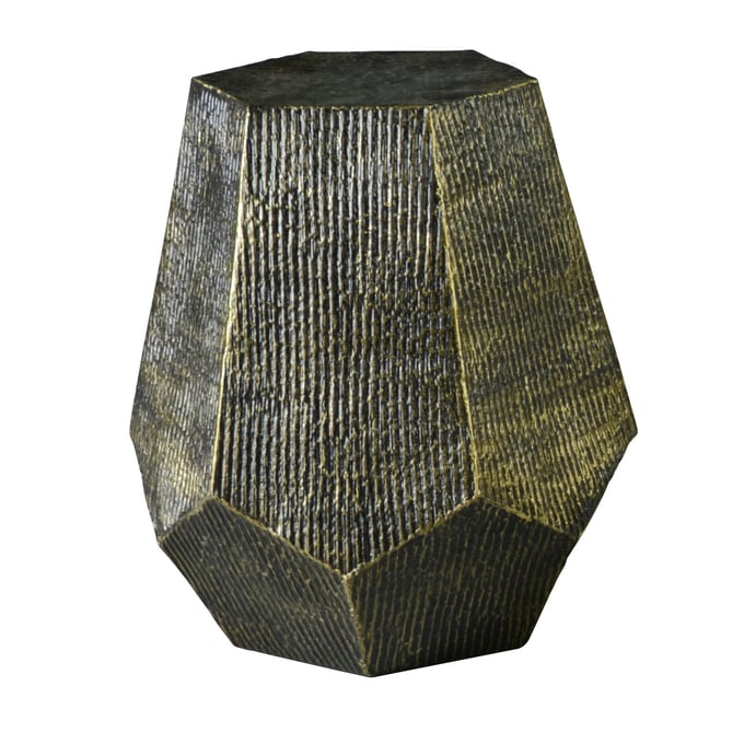 Steve Silver Donato Antiqued Brass Hexagon End Table SSF-DT200E