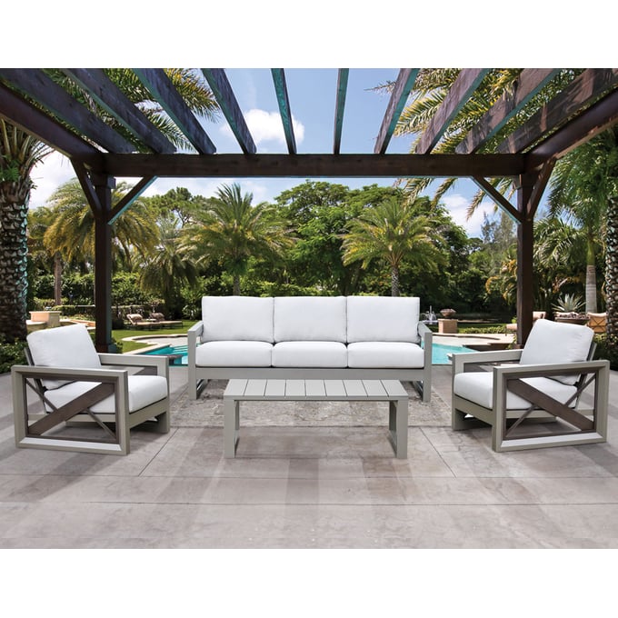 Steve Silver Dalilah Dusty Tan 4pc Outdoor Seating Set SSF-DAL600-OUT-S1