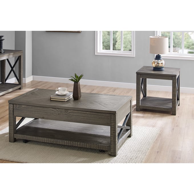 Steve Silver Dexter Driftwood 3pc Coffee Table Set SSF-DX300-OCT-S1