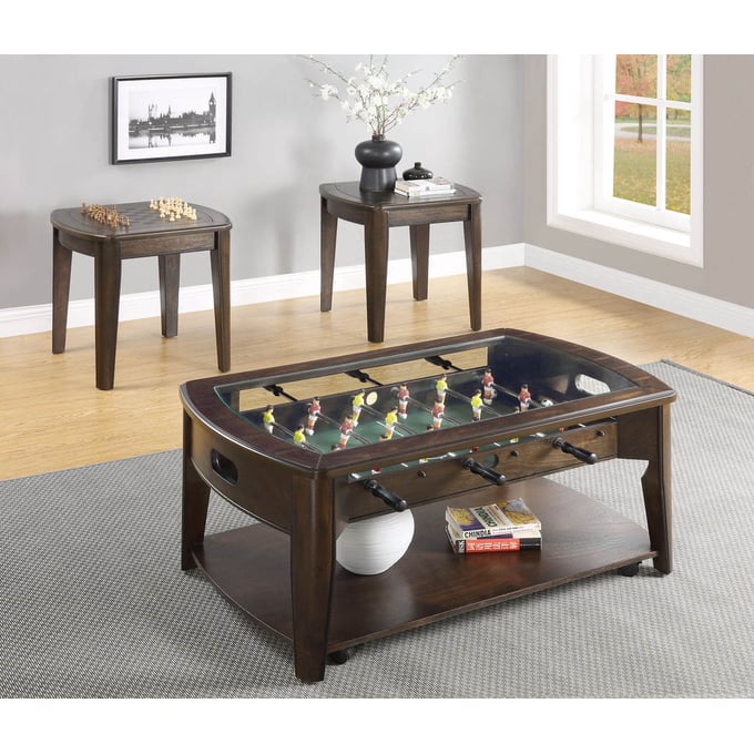 Steve Silver Diletta Medium Cherry 3pc Coffee Table Set SSF-DL250CB-OCT-S1