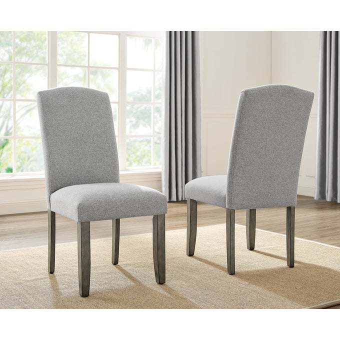 2 Steve Silver Emily Mossy Grey Dining Side Chairs SSF-EM500S