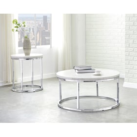 Steve Silver Echo Chrome Echo 3pc Coffee Table Set