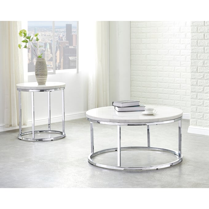 Steve Silver Echo Chrome Echo 3pc Coffee Table Set SSF-EC100-OCT-S1