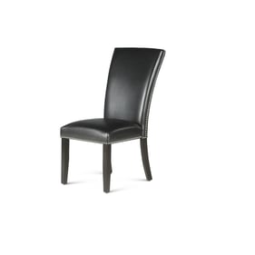 2 Steve Silver Finley Ebony Black PU Side Chairs