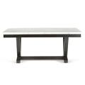 Finley White Marble Top Dining Table