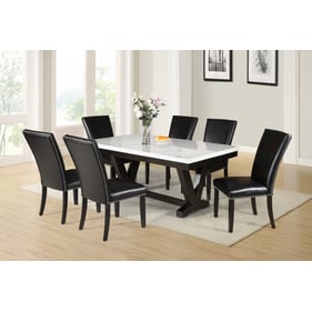 Steve Silver Finley Ebony White 7pc Dining Room Set